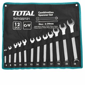 TOTAL 12 Pcs Combination Spanner Set