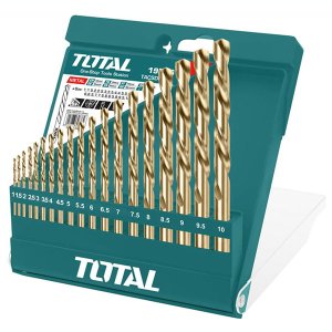 TOTAL 19pcs HSS Twist Drill Bits Set