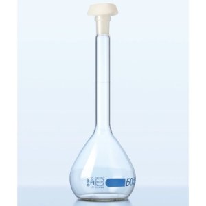 Volumetric Flask With Plastic Stopper 50ml, Duran
