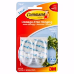 Command™ Medium Clear Hooks With Clear Strips 900gms 2pc