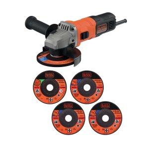 Black and Decker Angle Grinder 4.5", 820W +Discs
