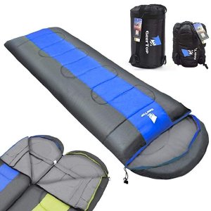 Spliceable Envelope Sleeping Bag With Hood