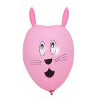 Rabbit Balloon With Offset Printing, 5Pcs/Pkt