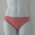 Boys Swimming Trunks With Red & White Stripes