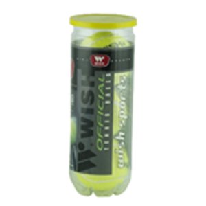 Wish Official-301 Tennis Balls, 3 in a Tube, Pressurized Tube.