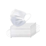 White Disposable Mask, 4 Sides Piping And Elastic Ear Loop.12Pcs/Pkt