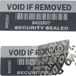 SILVER HIGH RESIDUE "VOID" SECURITY LABEL