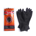 Sun Brand XL Rubber Gloves Heavy Duty - Black