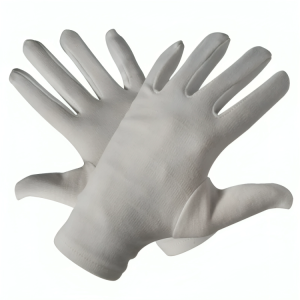 White Cotton Inter Lock Gloves, 1Pair