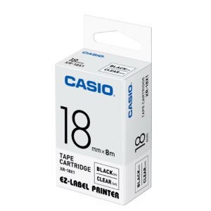 Casio Compatible EZ-Label XR-18X1 Label Tape Cartridge