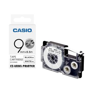 Casio XR-9HMWE 9mm X 5.5M Black On White Flexible Tape Cartridge