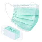 Disposable Medical 3 Ply Face Masks 17.5X9.5cm, Pack Of 50, Green