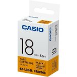 Casio IR-18FOE1 18mm Black Ink Fluorescence Orange Label Tape Cassette