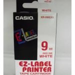 Casio XR-9WER1 9mm Red Ink White Tape Cartridge