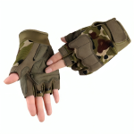 Army Camouflage Half Finger Gloves, Assorted Colors