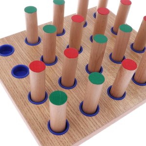 Wooden Peg Inserting Board