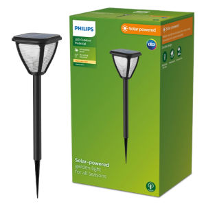 Philips Vapora LED Solar Pedastal/Pathway Light 1.5W 827 IP44 15K Hours 200 Lumens