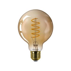LED Gold Spiral D E27 G93 4-25w 1800k Gold Dimmable