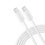 Anker 322 USB-C to USB-C Cable (6ft) Nylon Braided –White