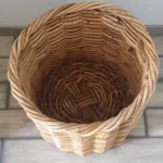 Wicker Gift Hamper Basket Round 18x14H cm Natural Color [GH-18X14]