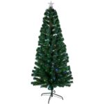 Green Fiber Optic Christmas Tree 320 Tips, 240cm