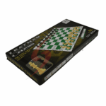 Indian Chess, Tournament Chess Set and Green Roll-Up Vinyl Chess Board